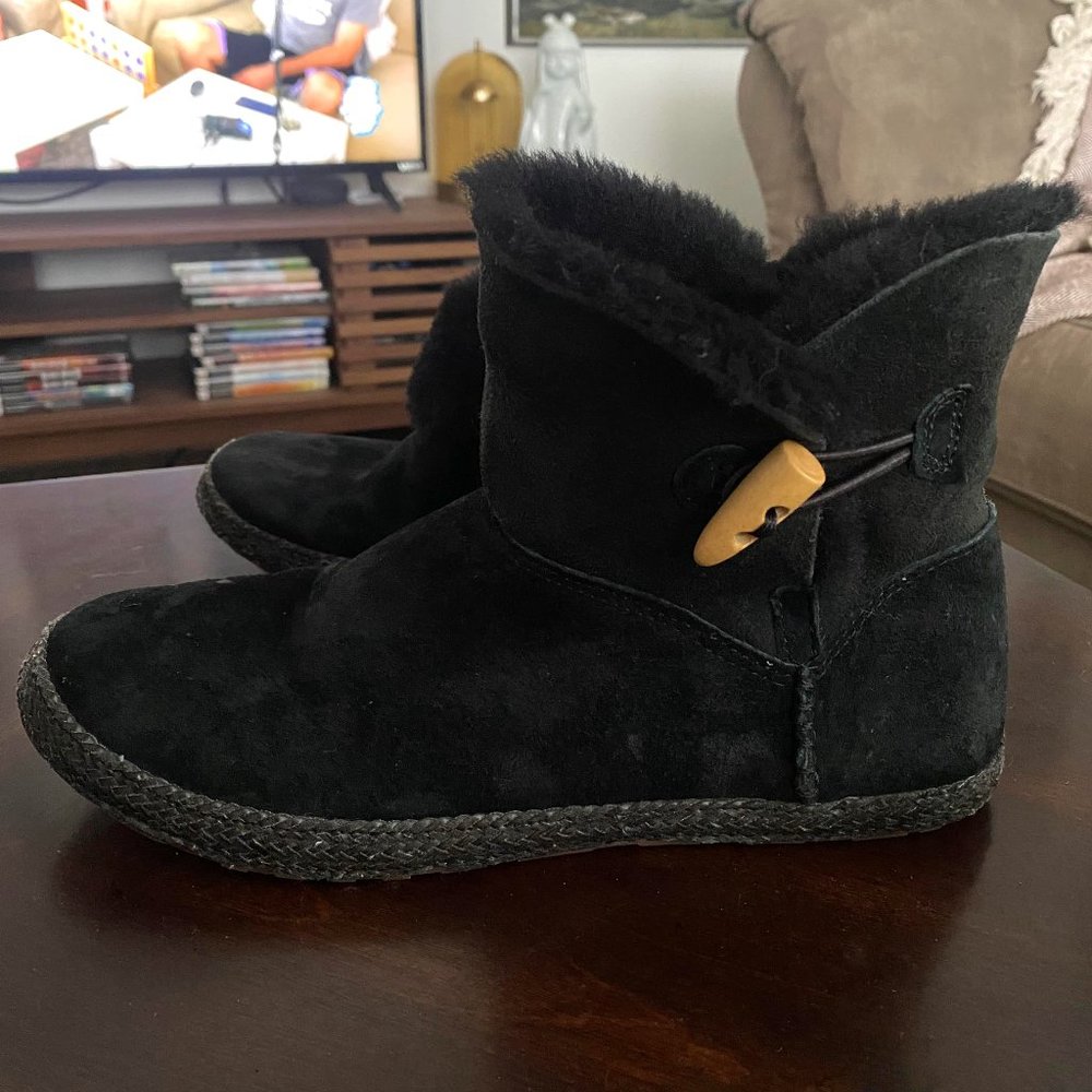 Ugg Garnet Toggle Suede Shearling Mini Boots - image 1